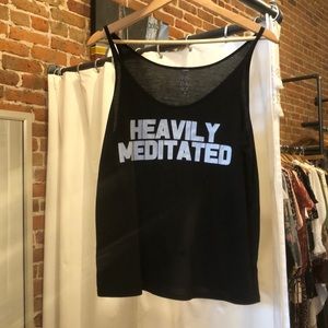 “Heavily Meditated” Yoga tank!
